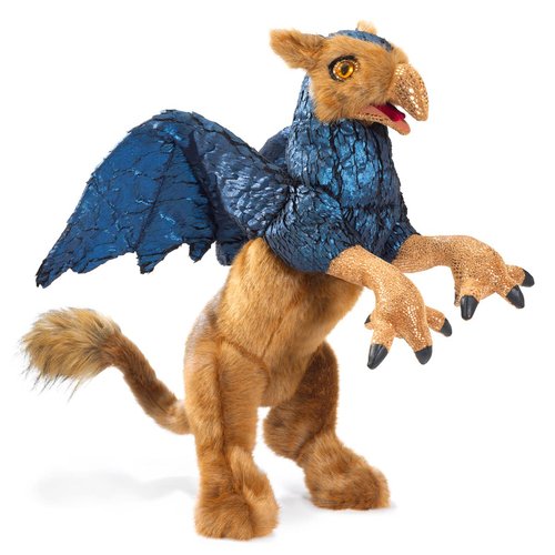 Folkmanis Griffin Hand Puppet, Beige, Blue, Black