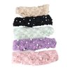 Leadigol Korean Head Wrap Sweet Elegant Flower Pearl Wash Face Non Slip Mesh Lace Headband