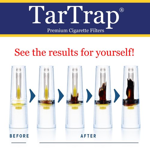 TarTrap 300-Pack Premium Cigarette Filters, Superior Tar & Chemical Removal, Fits Regular & King Size Cigarettes, Disposable Cigarette Filter Tips, Tar Bar Filters for Smokers