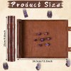 Civaner Dice Mat Tray Rolling Mat with Zipper PU Leather Folding Scroll Dice Bag Dice Holder Dice Table Christmas Game Accessories(Brown, Black)