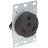 Legrand Pass & Seymour 3830CC6 30 Amp 125V 2 Pole 3 Wire Travel Trailer Power Outlet Flush Receptacle for RV, NEMA TT30, Black (1 Count)