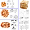 18 Pack Wooden Brain Teaser Puzzles Wooden Burr Puzzles Brain Teaser Puzzle with Gift Packing Box Magic Puzzle Games Toys for Kids and Adults by AHYUAN (Bamboo)