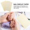 Beaupretty 4 Sheets Nail Display Tape Nail Art Display Strip Tape Double Sided Tape for Press on Nails Adhesive Clear Mounting Tape for Salon Nail Tips