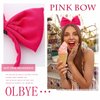 Olbye Bow Headbands Rose Red Hairbands with Bows Big Bowknot Hair Hoop Cosplay Party Headdress Christmas Halloween Costume Accessories for Women Girls (E-Rose Red)