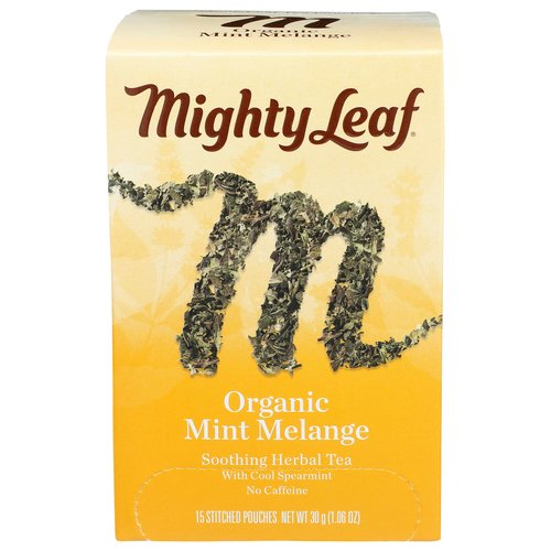 Mighty Leaf Tea Organic Mint Melange Hand-Stitched Tea Bags, 15 ct