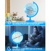 JOWHOL 8'' Illuminated Globe for Children with 100+ Fun Illustrations - Desk Earth Globe Built-in LED Night Light, World Globe for Kids Learning, Animal Globe Educational Toys Gifts for Kids/Students
