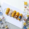 Dedyel New 5D Embossed Cartoon Nail Art Sticker Honey Pooh Nail Art Stickers Cute Cartoon Bear Self-Adhesive Nail Art Stickers for Women Men Kids Manicure Decoration(3 Sheets)
