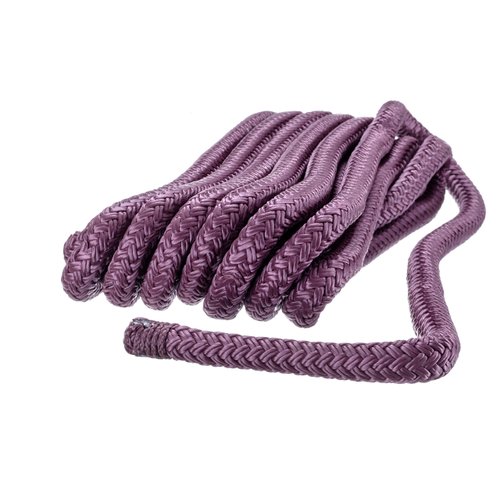 Seachoice Double-Braid Nylon Dock Line w/Eye Splice, Pre-Shrunk, Heat Stabilized, 3/8 in. X 15 Ft., Burgundy