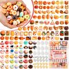 WASTROYAL 157 Pcs Mini Food Toys Pretend Food for Dollhouse Kitchen Accessories Miniature Play Resin Food Toys Hamburg Cake Bread for 1/12 Doll House (Dessert)