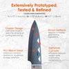 nCamp Food Prep Folding Knife - Premium Chef Knife, Classic Western Utility, Outdoor Cooking Knife with 9CR18MOV Steel Blade, wood handle for a comfortable secure grip