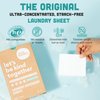 Kind Laundry Detergent Sheets Ocean Breeze, All Natural Travel Friendly Biodegradable Washing Eco Soap Strips and Chemical Free Formulation with Strong Cleaning Power (60 Loads)
