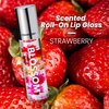 Blossom Lip Gloss, Scented Roll on Lip Gloss, Flower Lip Gloss, Clear High Shine Lip Oil, Infused with Real Flowers, Made in USA, 0.2oz, Strawberry
