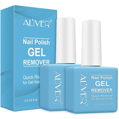 Gel Nail Polish Remover 2 Pack, Gel Polish Remover Soak-Off Gel Polish, Quickly & Easily Remove Gel Nail Polish in 3-5Mins, Don't Hurt Your Nails -15ml
