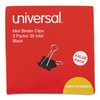 Universal 10199VP3 Mini Binder Clips, 1/4-Inch Capacity, 5/8-Inch Wide, Black, 36/Box