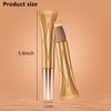 Cream Contour Beauty Wand,Xcreando Liquid Contour Stick with Cushion Applicator Silky Liquid Bronzer Stick Waterproof Lightweight Face Concealer Contouring with Natural Matte Finish(#05 Rose Gold)