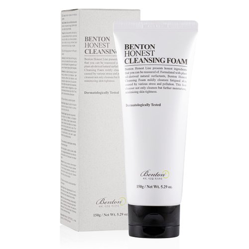 Benton Honest Cleansing Foam, 150g, Moisturizing, Soothing, Sensitive Skin, Dehydrated skin, Dermatologically Tested, Camelia Japonica Seed Oil, Palm oil derived surfactant