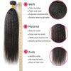 DAIMER 18 Inch Yaki Straight Human Hair Weave Brazilian Kinky Straight Hair Bundles sew in Real Unprocessed Virgin Weft Relaxed Hair Extensions