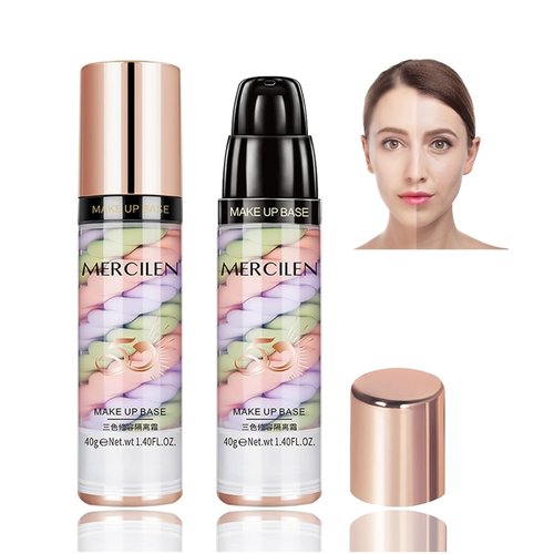 TIRDET Primer Face Makeup Base, Color Corrector 3 In 1 Isolation Cream, Makeup Primer Skin Tone Correcting, Face Primer for Makeup Brightening Primer, Oil Control Hide Wrinkles and Fine Lines
