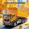 4 Packs Metal Construction Trucks Playsets, Mini Friction Powered Engineering Vehicle, Crane, Excavator, Cement Mixer, Dump Truck Toys for Boys 3-5 Years Old, Die-Cast Trucks for Toddlers Kid