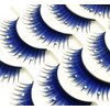 5 Pairs Blue Fluffy False Eyelashes with Rhinestone 3D Shiny Long and Thick Exaggerated False Eyelashes Extension Handmade Grafting Dramatic Fake Eyelashes Makeup Eye Lashes for Women and Girls