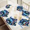 96Pcs 10th Birthday Video Game Party Supplies Blue 10th Plates and Napkins Tableware Set Level 10 Party Decorations for Boys Gamer Birthday 10 Year Old Party Favors for 24 Guests