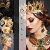 Casdre Rhinestone Hair Comb Gold Vintage Hair Piece Crystal Side Comb Evening Party Hair Accessories for Women and Girls