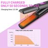 Cordless Hair Straighteners with Comb & Safety Lid，Straightening & Curling 2 in 1, Fast Heating and Rechargeable Hair Straightener in 5000mAh Great for On The Go, Portable for Travel
