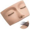 Embagol 3 Lash Layers Lash Mannequin Head For Eyelash Extension, Lash Extension Practice Face for Beginners Reusable Makeup Massage Training Supplies