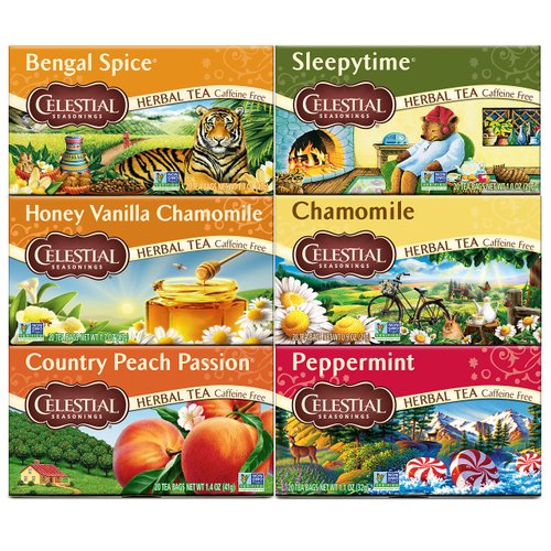 Celestial Seasonings Herbal Tea Variety Pack, Bengal Spice, Sleepytime, Honey Vanilla Chamomile, ...