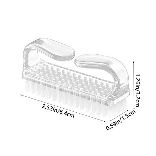 5 Pcs Fingernail Brush Nail Brush For Cleaning Fingernails Handle Nail Brushes Transparent Nail Cleaning Brushes Small Nail Scrubbers for Toes and Nails
