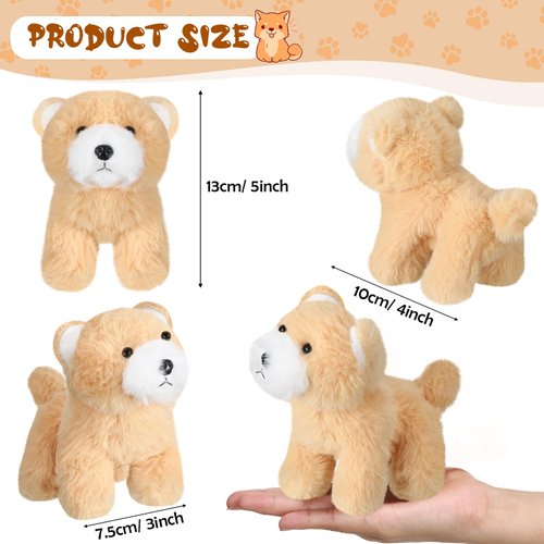 Sumind 8 Pieces Plush Dogs 5 Inch Stuffed Animals Bulk Assorted Cute Stuffed Dogs Small Animal Plush Toys for Girls Boys Graduation Halloween School Classroom Party Supplies Favors(Standing Dog)