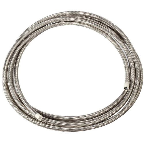 Vincos 20 Ft 6AN AN6 (5/16") Universal Braided Stainless Steel PTFE TEFLON Oil Fuel Gas Line Hose