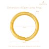 BEADNOVA 8mm Open Jump Rings Gold Jump Rings for Jewelry Making and Keychains (300Pcs)