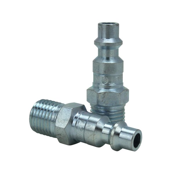 Milton Industrial Air Plug, M-STYLE, 1/4" MNPT, Air Compressor Fitting, Air Hose Quick Connect Fitting, S-727