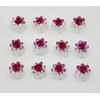 24 Pcs Bridal Wedding Rhinstone Spiral Twist Screw Hair Pins Rose Flower Hair Clips Spiral Bobby Pins Hair Bun Styling Tool Hair Accessories (Rose Red)