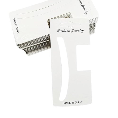 100 Pcs Hair Claw Clips with Display Cards - Bow Hairpin Packing Cards, Hair Accessories Holders, Paper Cardboard for Hair Clips 6 x 13 cm