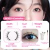 FindLove 2 Pairs Magnetic Lashes with Applicator Short Waterproof Magnetic Eyelashes Kit Natural Look Easy to Wear(SCH)