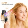 Hair Straightener Brush with Ceramic Coating, Hair Straightener Comb 6 Temps Settings up to 210-400F, 20s Fast Heating, Double Voltage 110-240V Travel Hair Straightener
