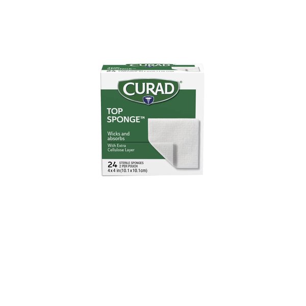 CUARD Post-Op Top Sponge Gauze Pads, Sterile, 4 X 4 Inch