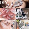 Canvalite 2784PCS Rhinestones Crystal AB Rhinestones for Nail with 5Pcs 3ml B7000 Jewelry Glue and Pick Up Tweezers and Nail Rhinestone Picker, Nail Art Tools,Stocking Stuffers Gifts for Women