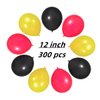 300 Pack Black Red Yellow Balloons - Black Red and Yellow Latex Balloons 12 inch - 100 of Each Color - Party Balloons Decoration Supplies