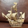 MPIUET 3D Wooden Puzzles for Adults Wooden Sailing Ship Model Kits for Adults, Wooden Watercraft Sailboat Model, 3D Jiasaw Puzzles, 3D Brain Teaser Puzzles, 6.5" × 2" × 6"