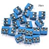DGZZI 50pcs Blue 5mm Pitch PCB Mount Screw Terminal Block Connector for Arduino (20pcs 2 Pin + 15pcs 3 Pin + 15pcs 4 Pin)