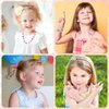 Little Girls Jewelry Sets Kids Play Jewelry for Girls Toys Play Necklaces Bracelets Rings for Girls 3-5 4-6 Costume Dress Up Jewelry Girls Birthday Party Favors Gifts Only Suitable for Ages 3 and Up