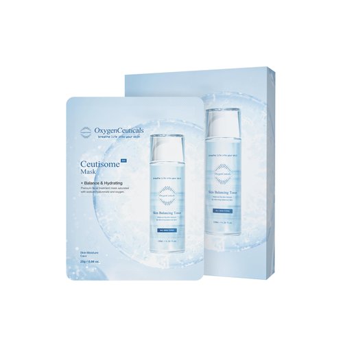 OxygenCeuticals Ceutisome BH Mask, pH Balancing and Hydrating Korean Sheet Mask, 6pcs/1box