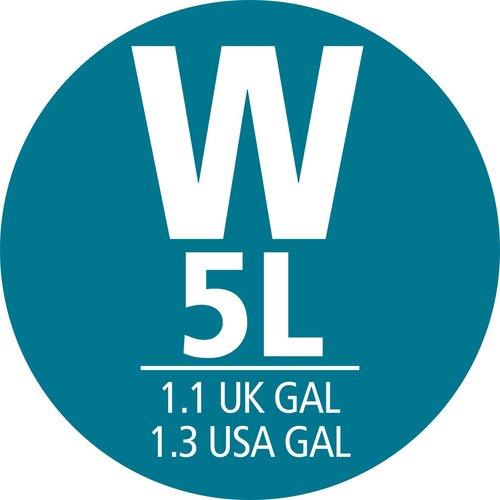 Brabantia PerfectFit Trash Bags (Size W/1.3 Gal) Thick Plastic Trash Can Liners with Drawstring Handles (40 Bags)
