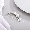 Chargances Bridal Crystal Hair Comb Silver Wedding Rhinestone Hair Side Comb Fashion Handmade Hair Accessories for Bride Wedding Prom Flower Girl Headpieces (Silver)
