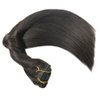 Eufficco Real Human Hair Lace Clip In Hair Extensions Thick Ends 20inch 120g Color Off Black Remy Hair Extensions Silky Soft Straight Double Wefted Lace Backed Clip On Human Hair Extensions