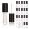 COSIDEA 20pcs 5ml Square empty lip gloss tubes bulk with wand unique rectangular lipgloss tube with round cap