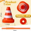 Sawysine 8 Pack Construction Cone Cups with Straws Bulk, Traffic Cones Party Favor Cups 10 oz Plastic Reusable Kids Race Cups Set for Construction Traffic Theme Racing Car Birthday Party Supplies